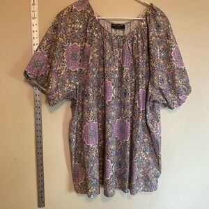 Women’s Plus Lane Bryant Multicolor Paisley Blouse